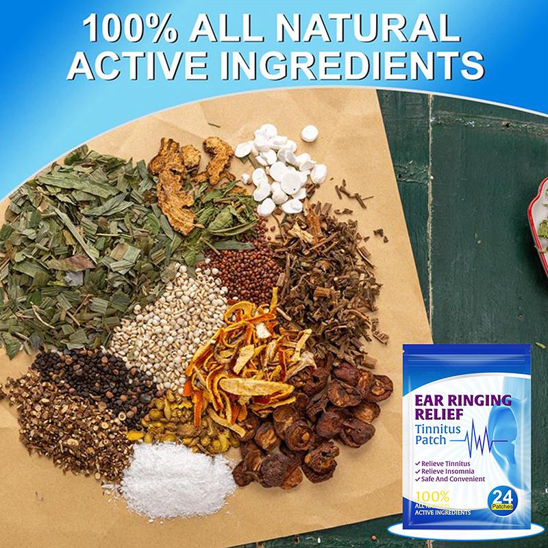 24Pc Tinnitus Treatment Patch Hearing Loss Alleviate Earache Protect Ear Improve Listening Relieve Ear Discomfort Tinnitus Patch