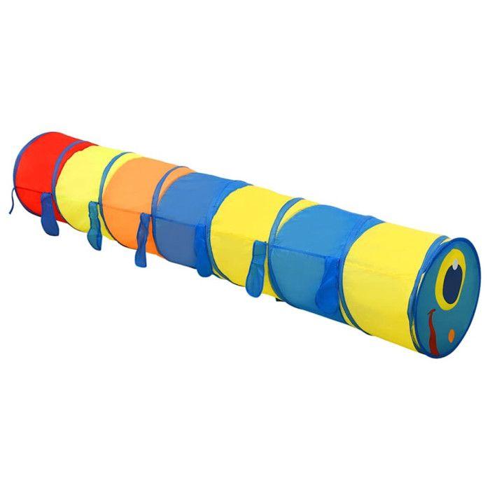 3107760 vidaXL Tunnel de jeu pour enfants avec 250 balles Multicolore 245 cm