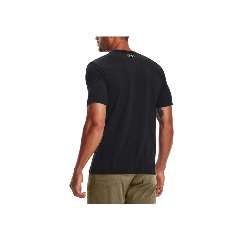 Under Armour Loose Fit Printed Crew Neck T-Shirt Men Tops Black 1366017-001