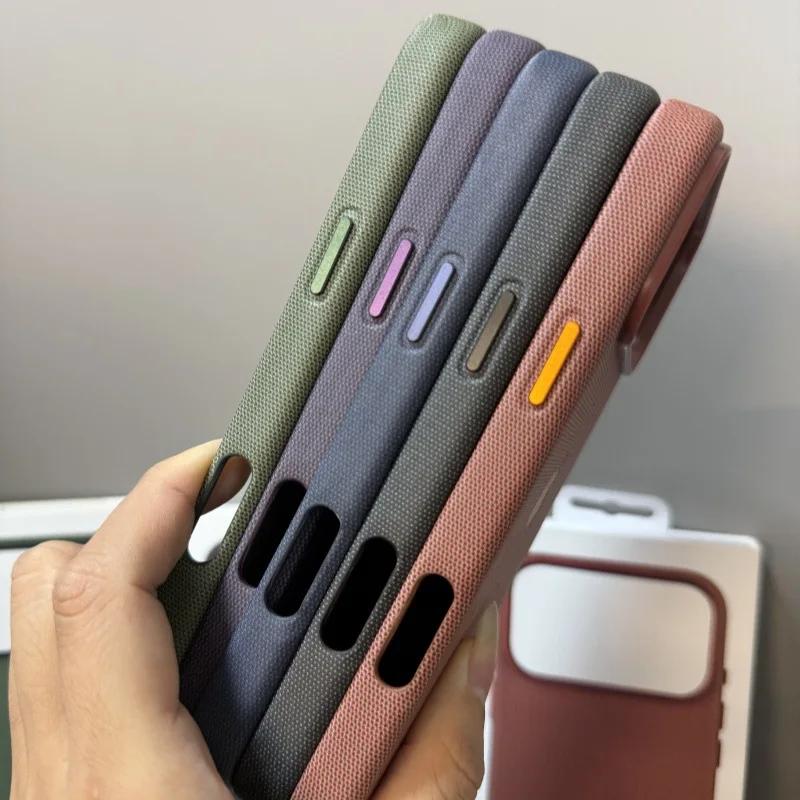 Originální Business Prémiové Kožené Magnetické Bezdrátové Nabíjení Kryt na Telefon Pro IPhone 17Air Pro Max Nárazuvzdorný Ochranný Kryt