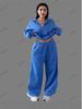 2025 Women's Casual Half-Zip Hoodie and Long Pants Set - European & American Autumn/Winter Style.