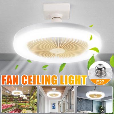 26CM 220V Moderne Deckenventilator mit LED-Licht Schlafzimmer Esszimmer Wohnzimmer Licht Taschenlampe Deckenventilatoren Licht E27 Ventilator Lampe