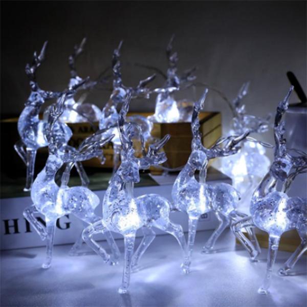 Transparent Reindeer LED String Lights
