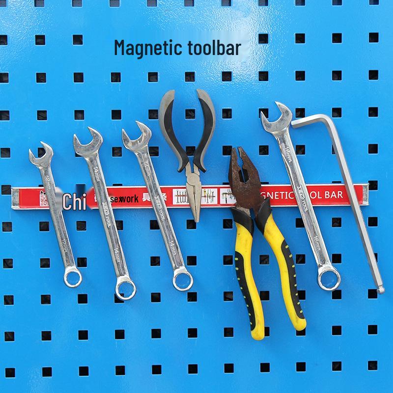 Chitu Magnetic Tool Bar: Strong Self-Adhesive Tool Storage Rack with Hooks