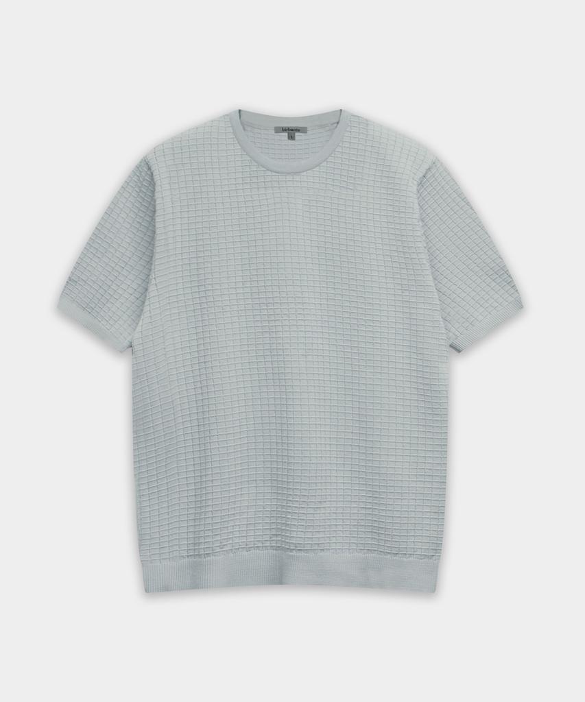 BIRBANTE Summer Washable Crewneck Knit - Sky Gray