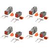 Electrical Wiring Repair Housing Kit, 4 Assemblies with Mating Male and Female Parts and Matching Metal Contacts