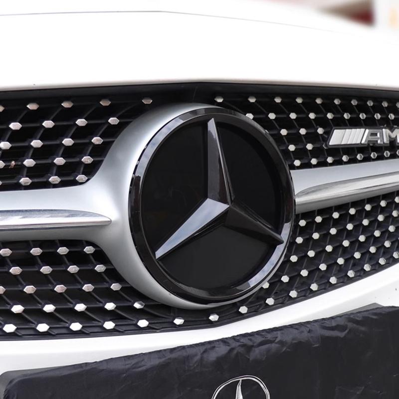 188/210MM Car Front Grille Badge Decal Cover Emblem Stickers Auto Accessories  For Mercedes-Benz C500 C200 C300 A B C E GLA CLA GLK GL ML GLE