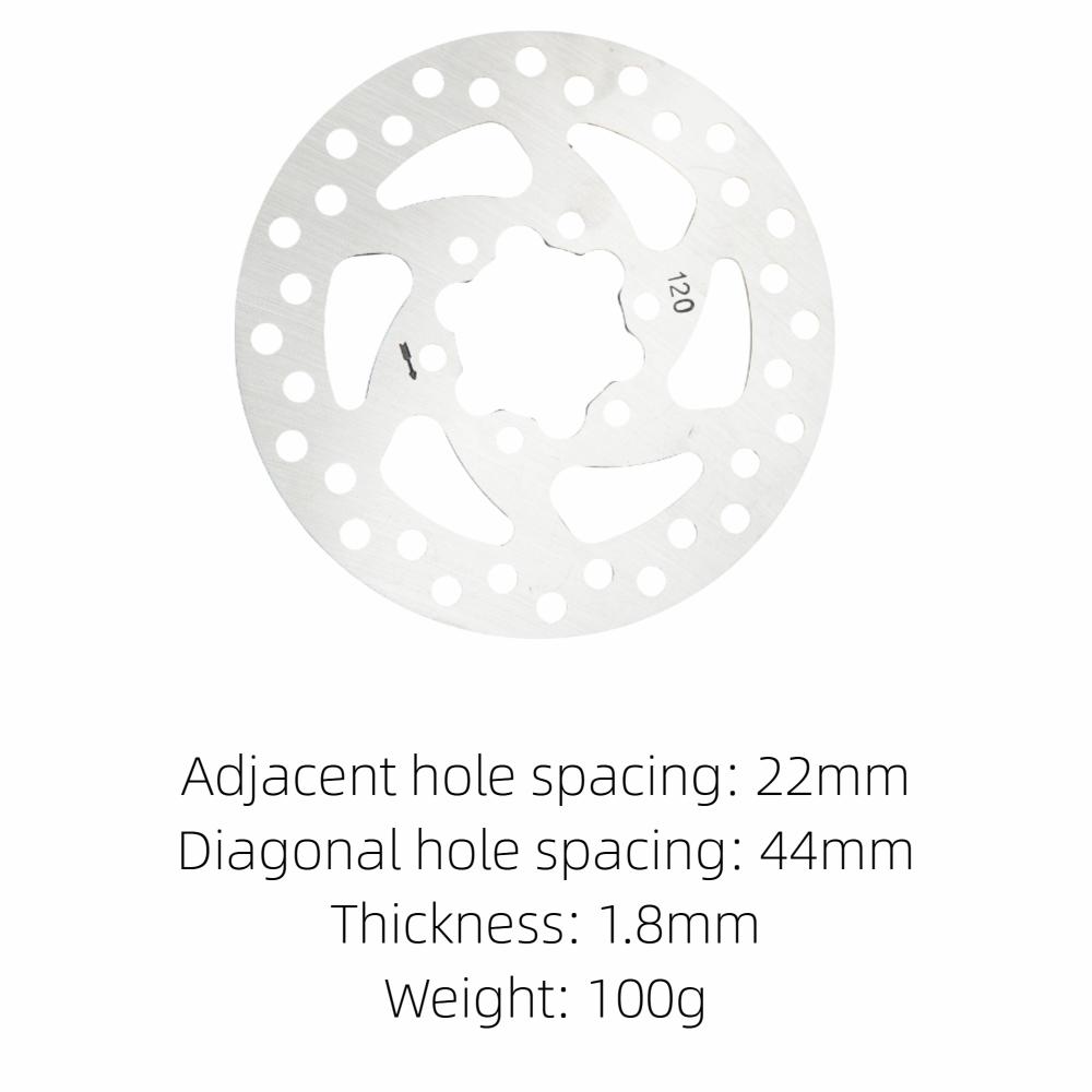 120mm Electric Scooter Disc Brake Anti Corrosion Smooth Friction Reduction Brake Disc Rotor 6 Holes Disc Brake Lining Scooters
