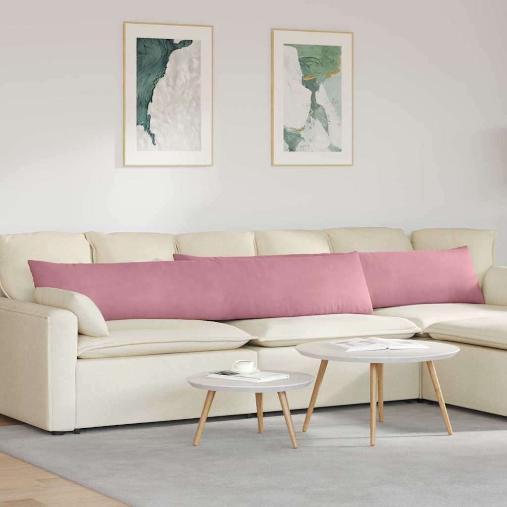 Sofa Cushions 2 Pieces Pink 200 X 40 Cm Cord Fabric