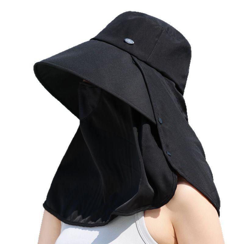 Sun Hat Children'S Outdoor Uv Protection Sun Hat Elegant Face Cover Neck Shawl Hat Travel Beach Hat