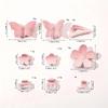 8Pcs Polychrome Hair Clip Set Frosted Shark Claw Clip Sweet Women Headwear for Updo Daily Wear Valentine's Day Hair Accessories