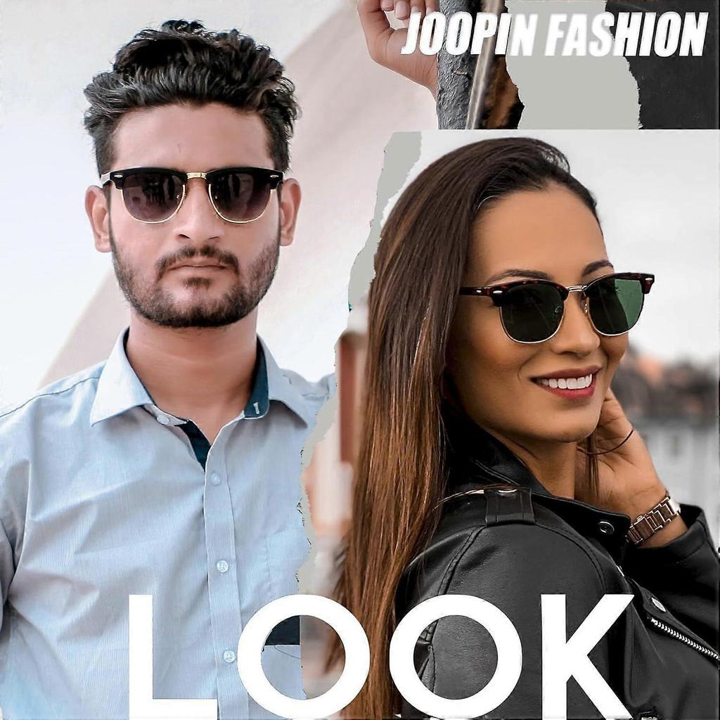 High Quality Brand New Vintage Semi Rimless Sunglasses Half Frame Sun Glasses