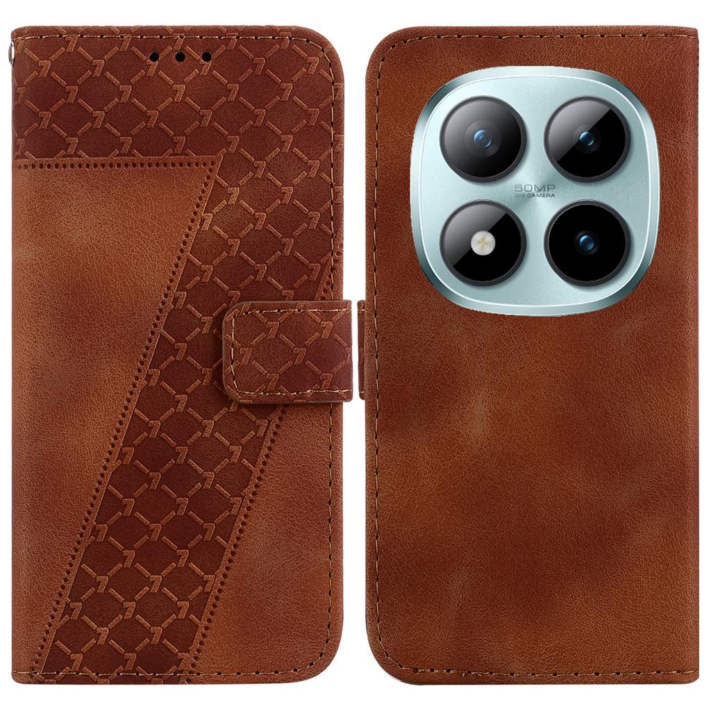 Dla Xiaomi Poco M8 Pro 5G/Redmi Note 15 Pro+ 5G (Światowy) Etui na telefon z nadrukiem w kształcie 7 w formie skórzanego etui z paskiem