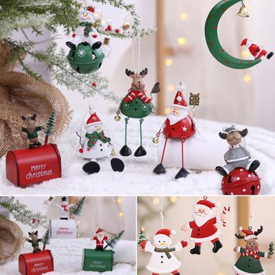 Metal Iron Red Mailbox Hanging Ornament Christmas Tree Pendant Letters To Santa Claus Home Christmas Ornaments Decoration