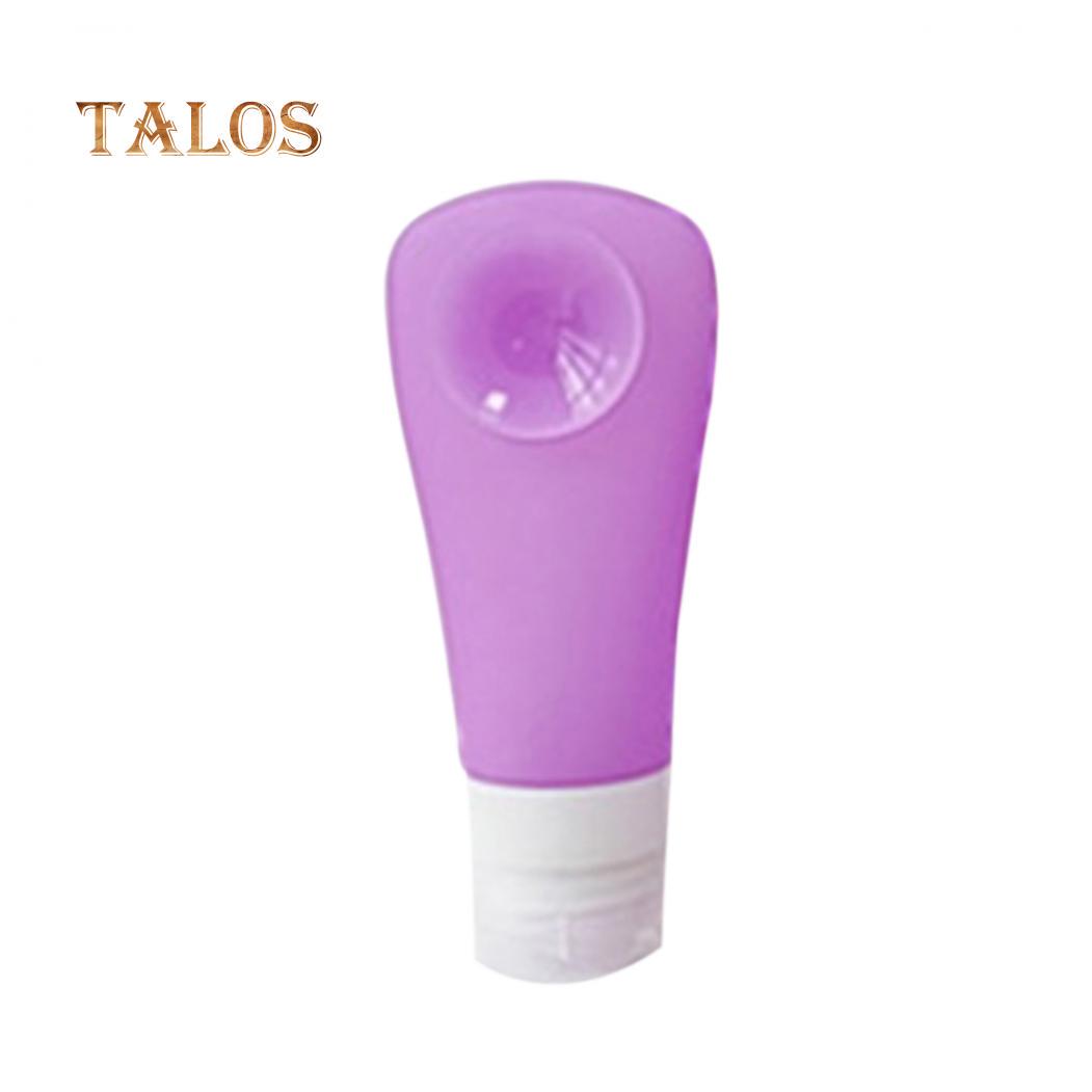 

Портативный силиконовый флакон для путешествий, лосьон, шампунь, пустой контейнер с присоской, потребности в путешествии 90ML фиолетовый