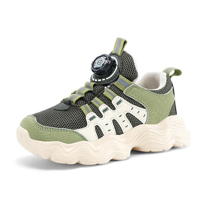 

2501 classmates children s rotating buckle running shoes low-top leather mesh sports shoes boys middle school children elementary school running shoes 40