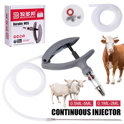 2ml/5ml Animal Continuous Syringe Veterinary Injection Vaccine Injection with Needle for Livestock Poultry Pig Cattle Sheep