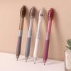 4/8 st Gelpennor Ergonomiskt Bekvämt Grepp 0,5 mm Fin Spets Snabbtorkande Svart Bläck Stresslindrande Penna med Tyst Roterande Hätta