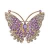 Butterfly Brooch Pin, 3D Design with Sparkling Rhinestones, Non-fading Strong Buckle Badge for Coats Shirts Bags Accessories Lightweight Pin