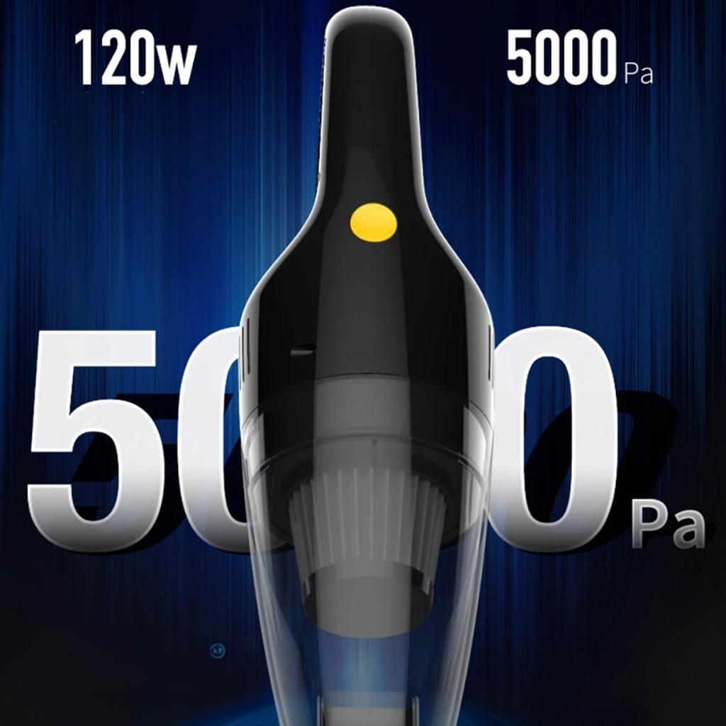 Handheld Car Vacuum Cleaner 120W High Power 36000 RPM USB Rechargeable Wet And Dry Cordless Vacuum Cleaner for Car Home Cleaning