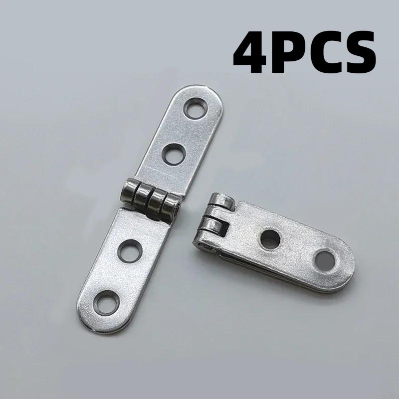 10pcs Foldable Hinge Flap Screw-On Hinges 180 Degree For Sewing Machine Cabinet Rounded Corner Buffer Hinge Furniture Hardware