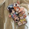 ONE PIECE Mobile Phone Case for Apple 13ProMax/14/15/16/12/11 Cartoon Animation Transparent Soft Case X