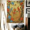 Retro Vogel Wandteppich Ästhetisches Wandbehang Gedruckter Stoff Decke Dekorative Wandteppiche für Schlafzimmer Wohnzimmer Heimdekoration