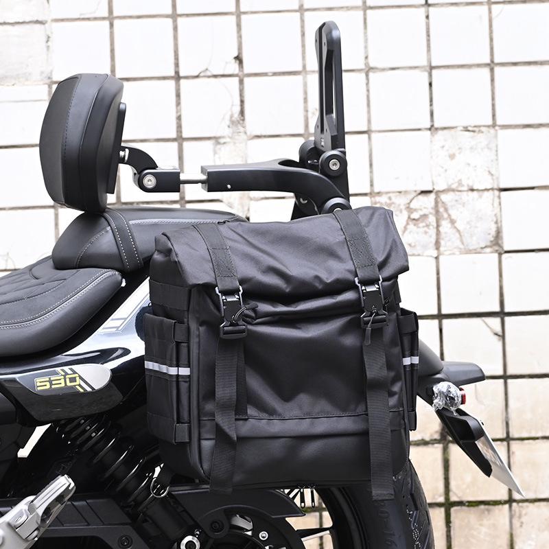Universal Waterproof Canvas Side Bags for Wuji CU530 & CFMOTO CLC250 Motorcycles