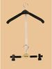 Leather Strap Suspender Hanger One-Piece for Adult and Children's Clothing, Solid Wood Garment Extension Strip