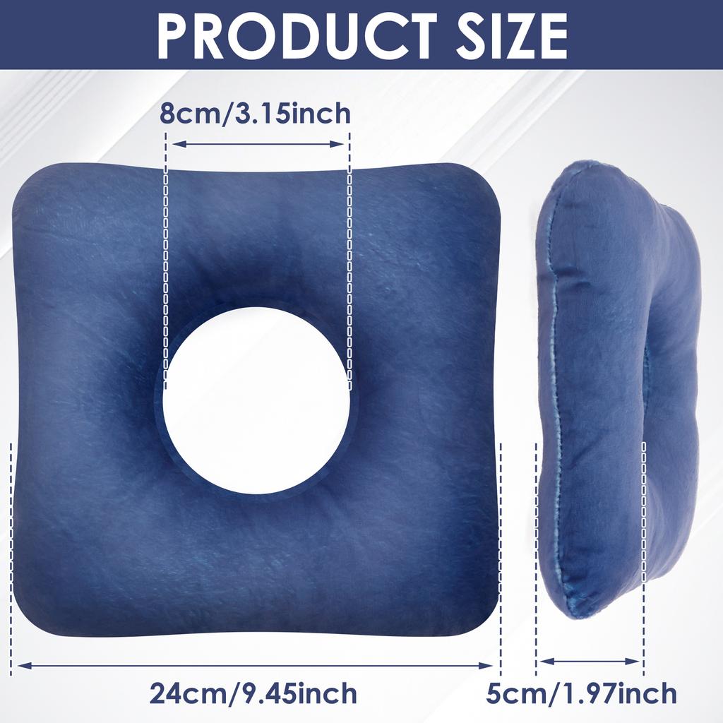 Ear Piercing Pillow Cotton O Type Hollow Design Side Sleeping Pillows Soft and Comfortable Donut Pillow for Home Travel Office