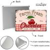 Farm Fresh Sweet Juicy Cherries Vintage Metal Tin Sign, Retro Fruit Poster Decorative Wall Art Signage, Farmhouse Country Market Kitchen Bar Home