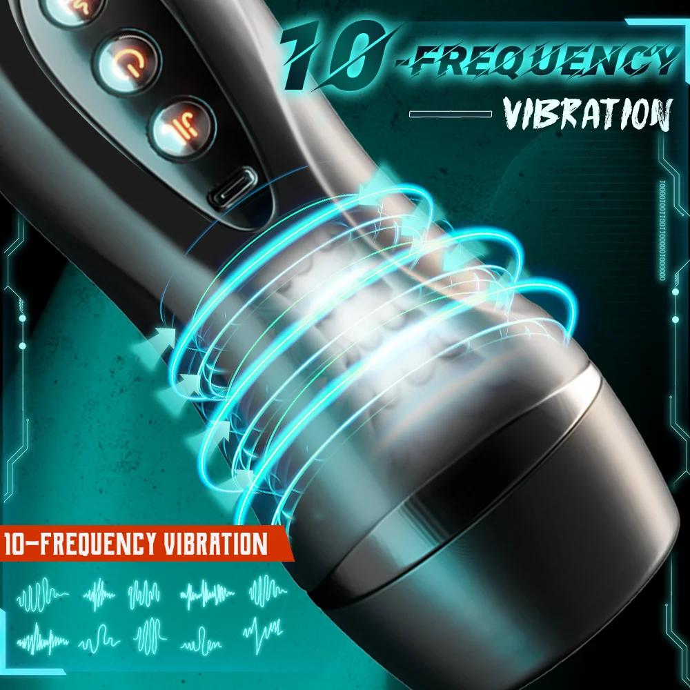 Sex Toy For Men Men's Masturbation Cup Heating Stimulation Vibrator Sexy Voice Free Portable Bracket Suction Cup Pocket Sex Toy