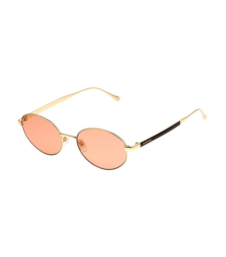 Heonteoaiweeo [Woman] Round Vintage Titanium Sunglasses - Orange Htb26