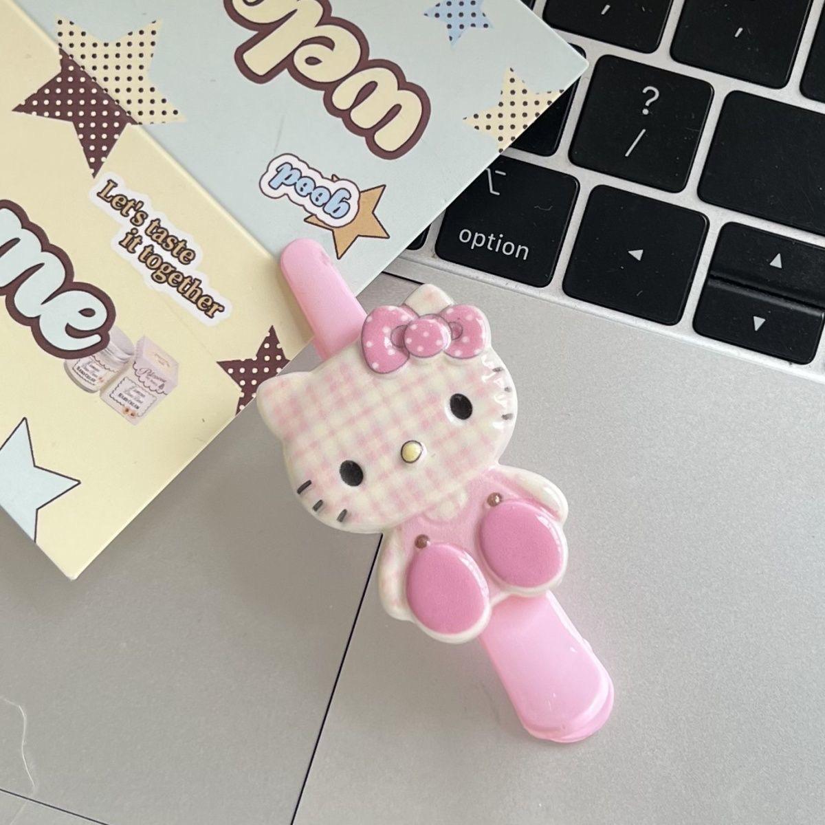 

Милая клетчатая заколка для волос с котенком - Универсальный милый аксессуар для девочек, студенток и боковых челок