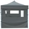 Folding Party Tent Pop Up with 5 Side Walls 870 X 291 X 315 Cm Anthracite