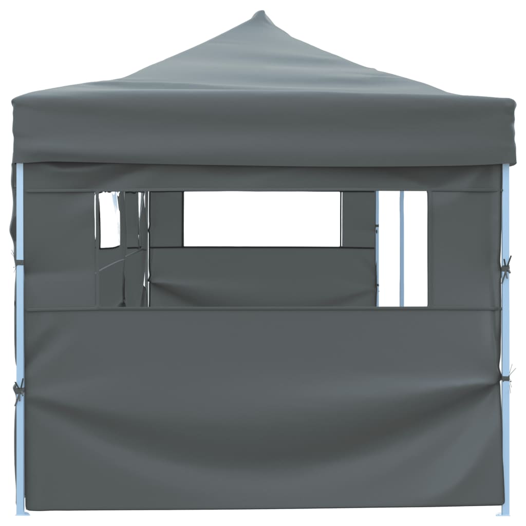 Folding Party Tent Pop Up with 5 Side Walls 870 X 291 X 315 Cm Anthracite