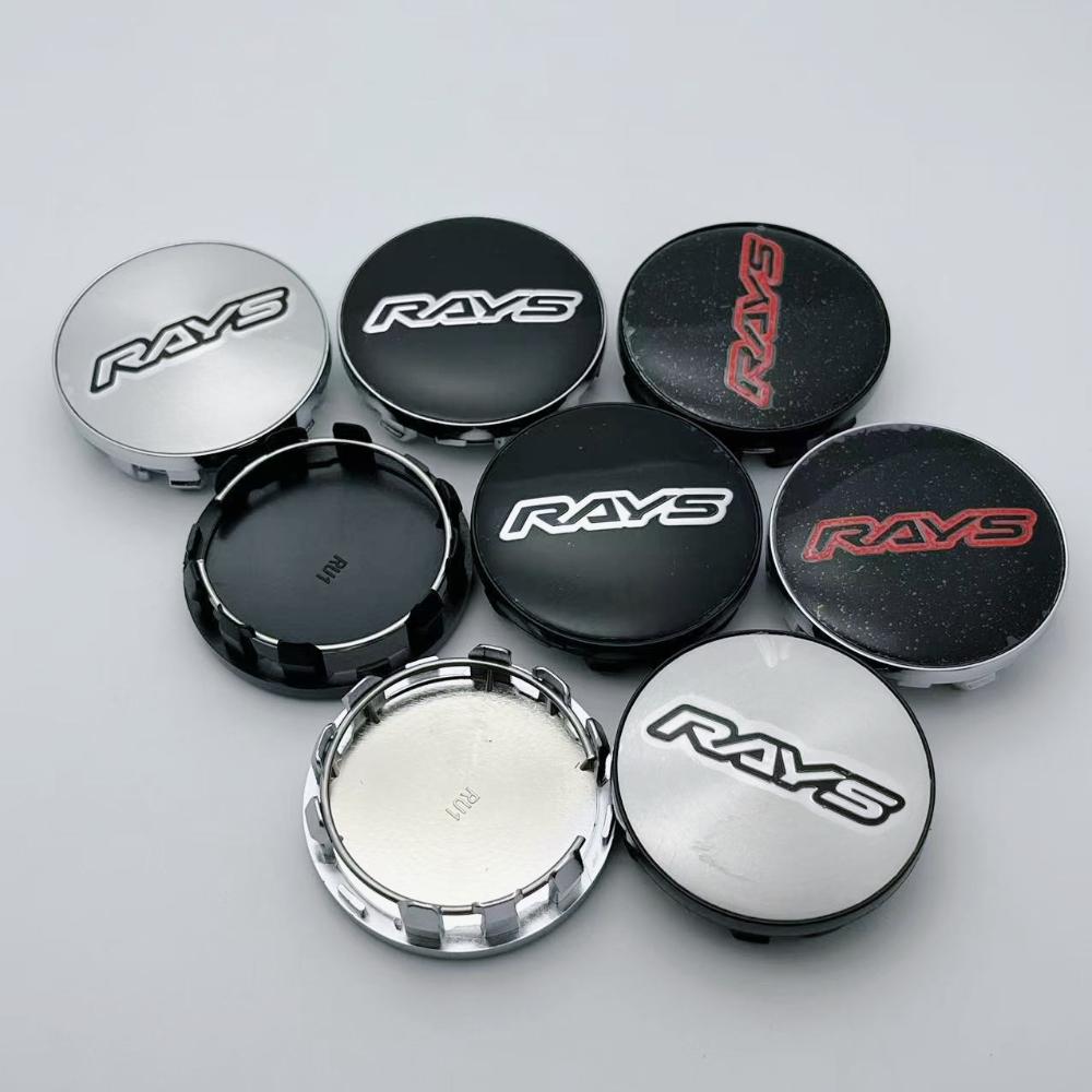 4pcs 59mm Rays Logo Emblem Badge Car Wheel Center Cap Wheel Hubcap Auto Rim Center Cover Replace Car Styling Accessories