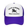Save A Horse Ride A Cowboy Hat Just Girl Who Loves Horse Mom Girl Mesh Hat for Men Women Trucker Hats Baseball Cap