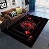 Ace of Hearts Poker Card Pattern Area Rug Non-Slip and Machine Washable Carpet for Living Room Bedroom Decor Floor Mat