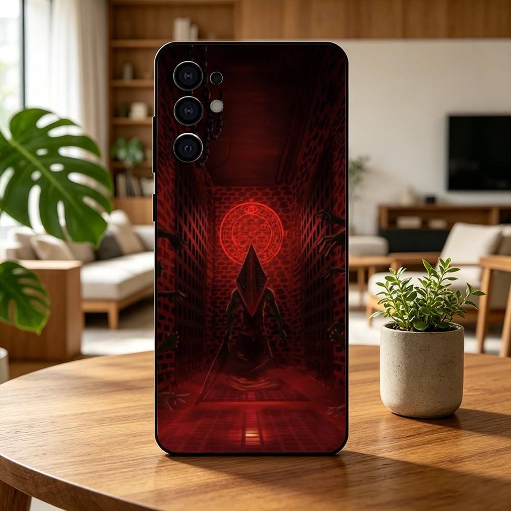 Spiele Silent Hill Horror Handyhülle Schwarzes Silikon Weich Für Samsung S25,S24,S21,S22,S23,S30,Ultra,S20,Plus,Fe,Lite