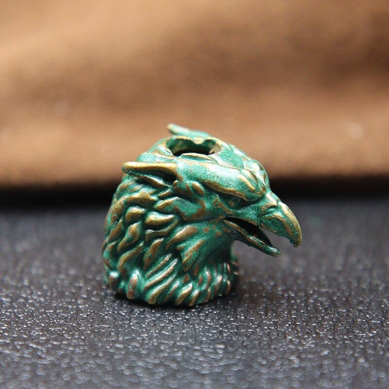 Griffin Eagle Head Lion Body Brass Knife Beads Lanyard Pendants Paracord Charms Eagle Beak EDC Outdoor DIY Accessories Jewelry