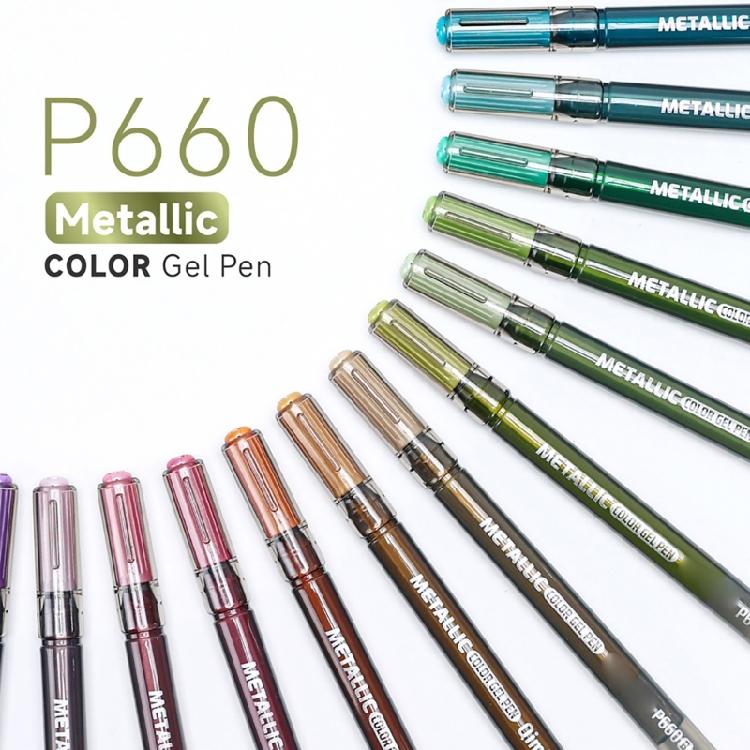 48 Color Metallic Gel Pen Multicolor Acrylic Gel Pen For Artist Student Journaling Sketching And Creative Art Project