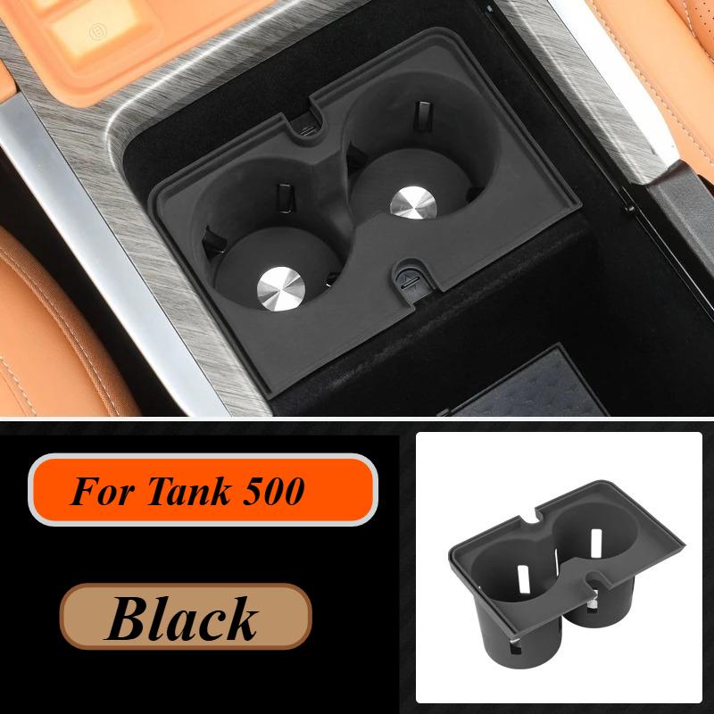 

Захисна накладка на центральну консоль автомобіля для тримача склянки, підходить для Tank 500 2024-2025, Автомобільний тримач для склянки з металевим кільцем для CD, силіконова накладка чорний
