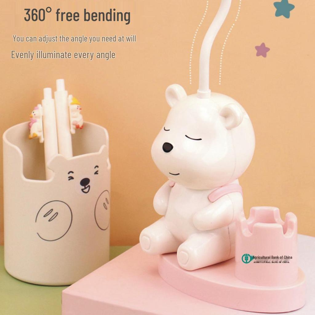 Custom Logo Small LED Table Lamp - Eye-Protecting USB Reading Light for Gifts & Promotions