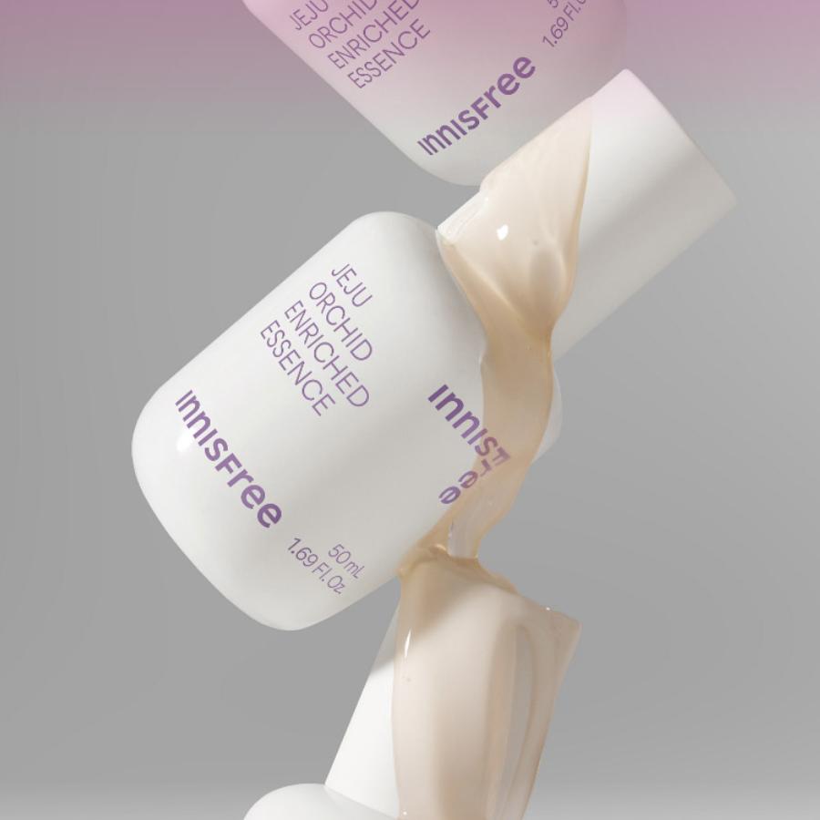 Innisfree Jeju Orchid Enriched Essence 50ml Anti-Aging Hydrating Serum for Smooth, Firm Skin