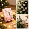Hummingbird Advent Calendar Ornaments 2D 24 Days Christmas Calendar Cherry Blossom Countdown with Acrylic Hanging