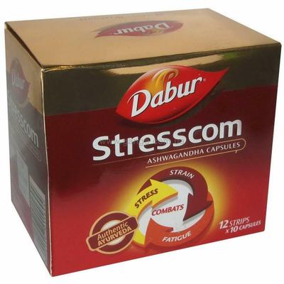 Stresscom Ashwagandha(12 Strips X 10 =120 Capsules) FREE SHIPPING