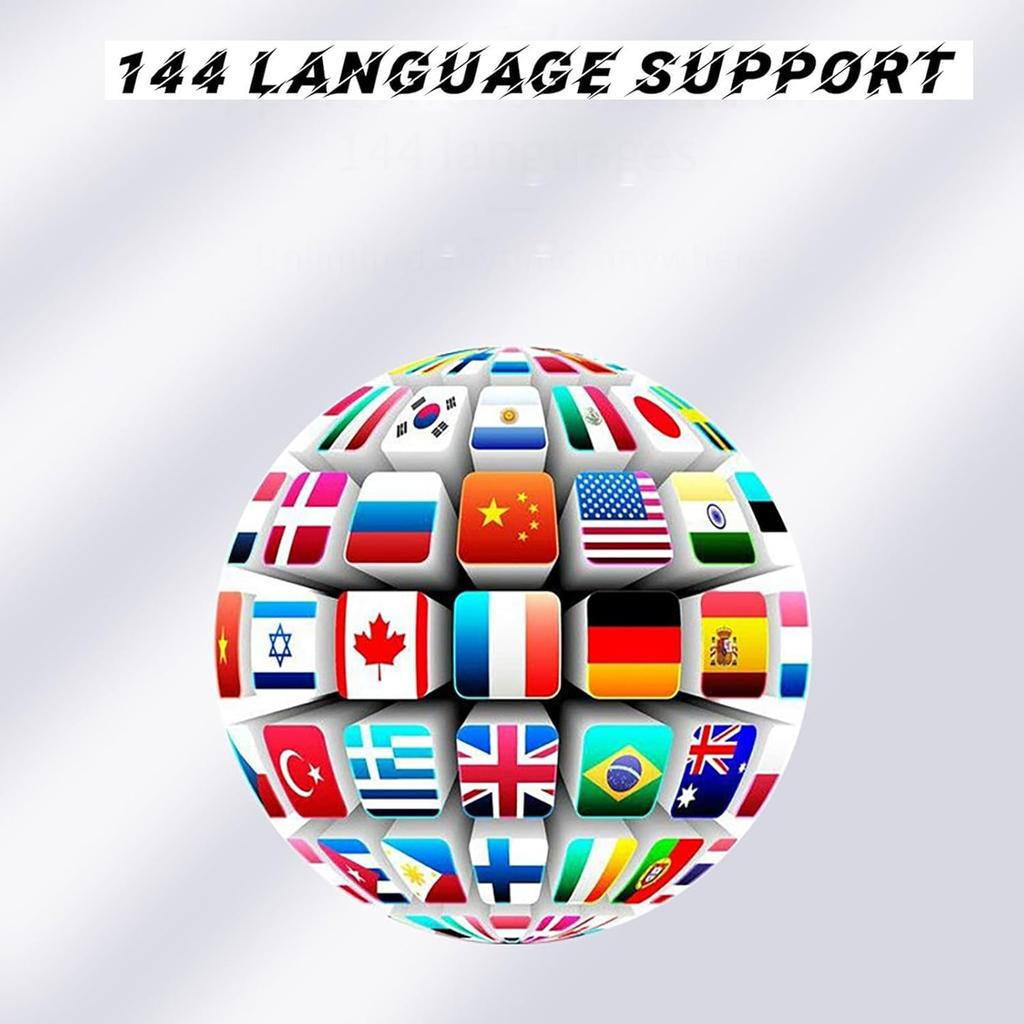 AI Language Translator Earbuds, Two Way Real-time Translation 144 Language Wireless Bluetooth Translation Headphones, APP Online Instant Voice