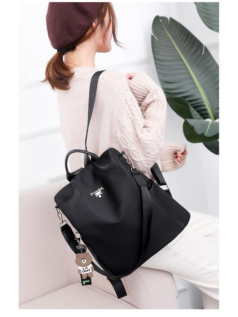 Women's Anti-Theft Printed Oxford Travel Backpack