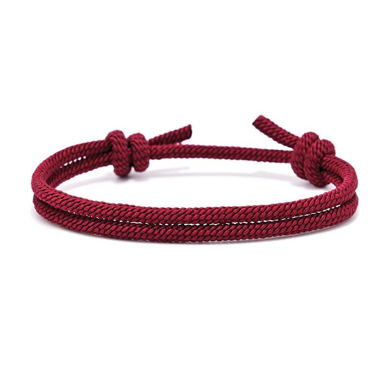 Meetvii Simple Milan Rope Bracelets Men Women Handmade Adjustable Red Thread Couple Bracelets Best Friend Gift Jewelry